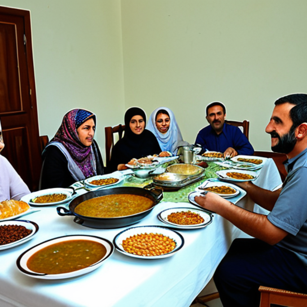 튀르키예 이슬람 축제와 행사 - Ramadan Iftar**

"A family gathered around a table at sunset, sharing an Iftar meal during Ramadan. ...
