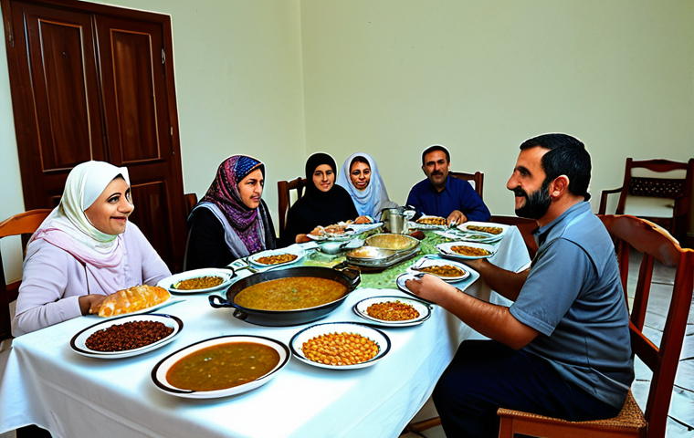 튀르키예 이슬람 축제와 행사 - Ramadan Iftar**

"A family gathered around a table at sunset, sharing an Iftar meal during Ramadan. ...