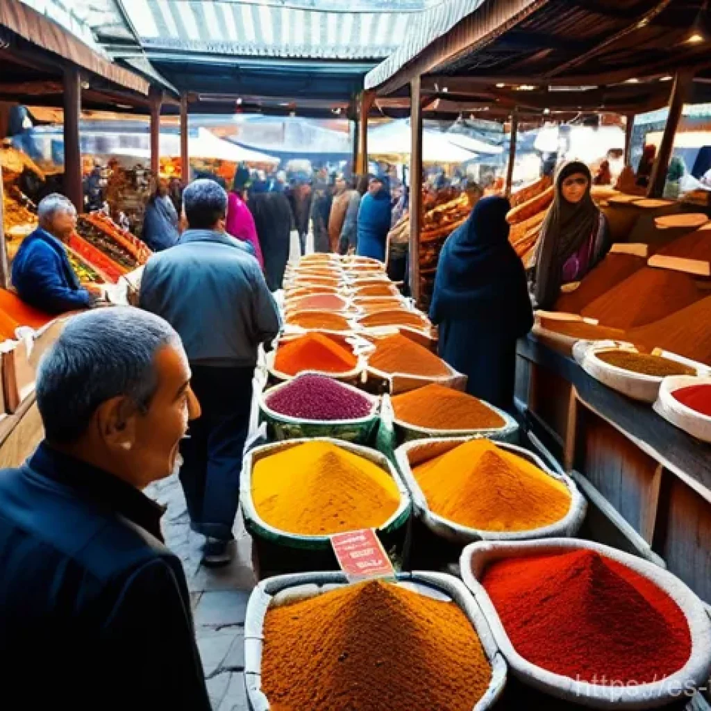 튀르키예 여행을 위한 커뮤니티 추천 - **Prompt 1: Vibrant Turkish Spice Market Discovery**
    "A bustling, colorful spice market in Istan...