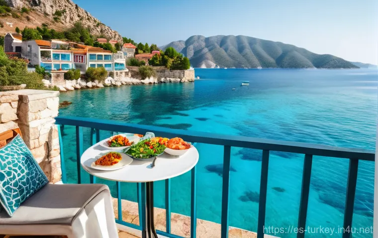 튀르키예 지역별 호텔 가격 비교 - A solo traveler, dressed in practical yet stylish outdoor wear, stands on the stone terrace of a coz...