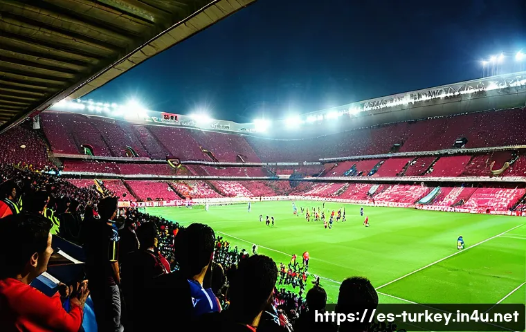 튀르키예의 주요 스포츠 경기장 - **Prompt 1: Passionate Turkish Football Stadium Atmosphere**
    "A vibrant, dynamic wide-angle shot...